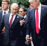 По пути на церемонию фотографирования Путин и Трамп обсудили совместное заявление России и США по Сирии Фото: REUTERS - Комсомольская правда