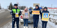 Сотрудники Госавтоинспекции Лунинского района совместно с молодежным отрядом «Тигр» провели акцию «Водитель, пропусти пешехода!» - УГИБДД