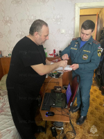 В рамках профилактического мероприятия сотрудники МЧС России посетили пункт временного размещения