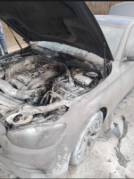 На трассе М5 в Городищенском районе загорелся автомобиль Mercedes
