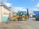 В Сердобске приступили к благоустройству пешеходной зоны на улице Лесной