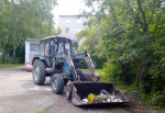 С улиц Железнодорожного района вывезли 86 кубометров мусора