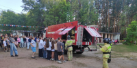 В детском лагере «Луч» прошло занятие по пожарной безопасности - Министерство ЖКХ и гражданской защиты населения