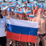 Пловцы в Пензе на тренировке в шапках триколор - Единая Россия