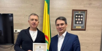 Олег Мельниченко отметил Дмитрия Лаврентьева за вклад в развитие предпринимательства - Stolica58.Ru