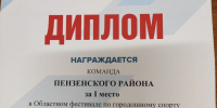 ОБЛАСТНОЙ ФЕСТИВАЛЬ ПО ГОРОДОШНОМУ СПОРТУ СРЕДИ ДЕТСКИХ КОМАНД - Пензенский район