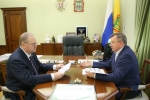 Олег Мельниченко провел рабочую встречу с Александром Гришаевым