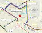 Временная схема движения||Фото vk.com/transportpenza