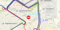 В период с 04.12.2025 (с момента начала ремонтных работ) до 18:00 05.12.2025 (до окончания работ) внесены  изменения в движение транспортных средств по маршрутам регулярных перевозок - Министерство строительства, транспорта и дорожного хозяйства