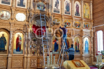 Возле храма Николая Чудотворца в Ахунах появился Рождественский вертеп: прихожане возводили его полтора часа