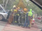 В центре Пензы прямо во время движения загорелась иномарка