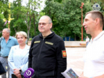 Мельниченко посетил парк Белинского и поддержал идею увековечения памяти Александра Самокутяева. Фоторепортаж