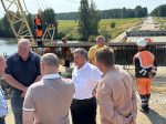 Монтаж балок начинается на мосту через пруд Озерный в Камешкирском районе