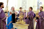 Митрополит Серафим совершил всенощное бдение в Спасском кафедральном соборе Пензы
